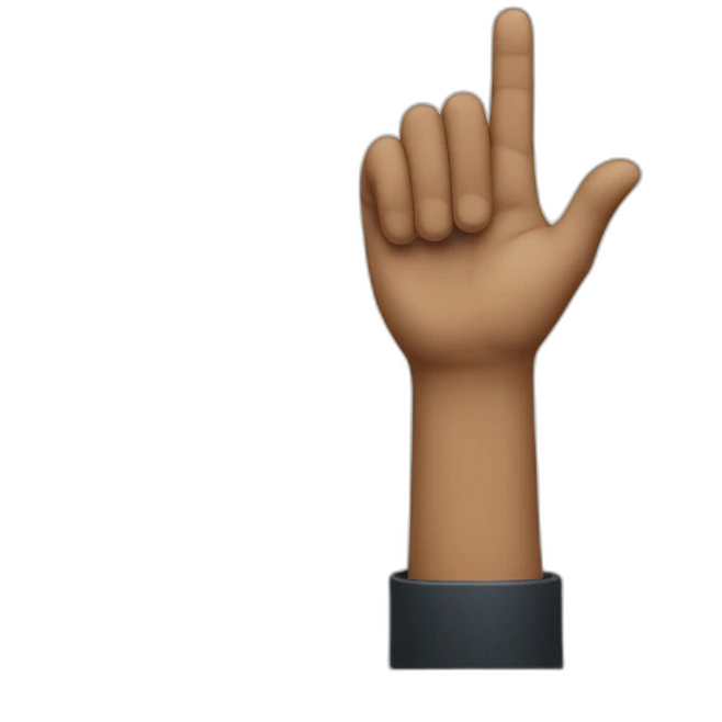 Authoritarian raising hand in salute emoji