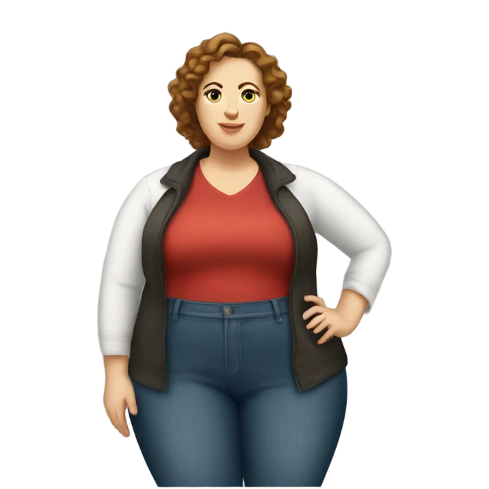 plus size white woman emoji