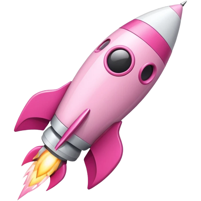 mix light pink dark pink and white girly phone rocket emoji