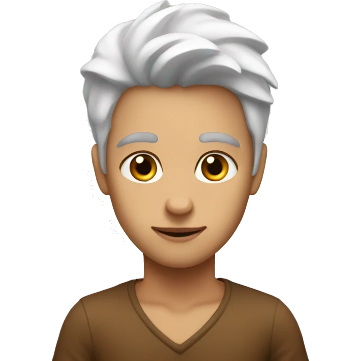 White n brown  emoji
