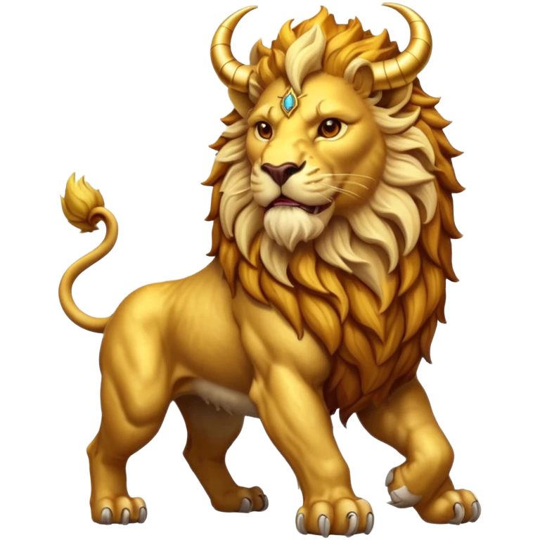mythical horned lion emoji