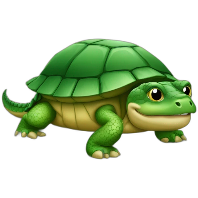 Tortue sur crocodile emoji