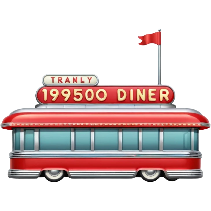 1950s diner exterior facing right emoji