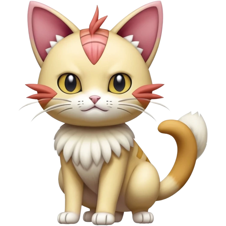 Meowth-Skitty-Pokémon-Fakémon-hybrid-creature (full body) emoji