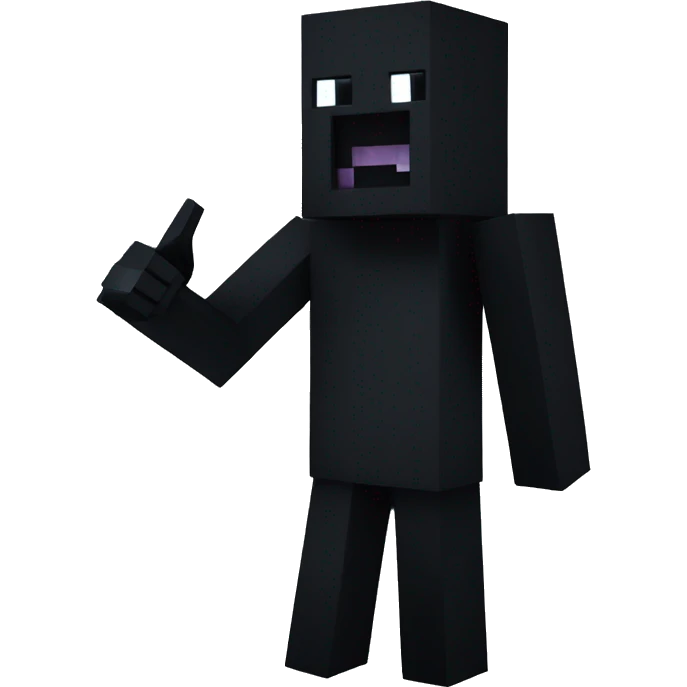 Minecraft enderman with thumb up emoji