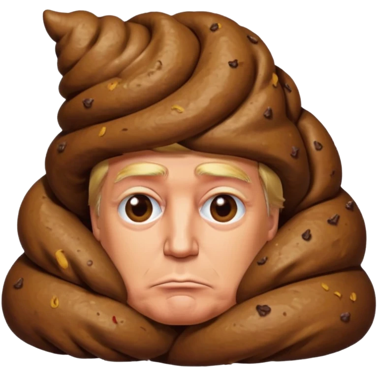 the poop emogi, a pile of poop in trumps image emoji