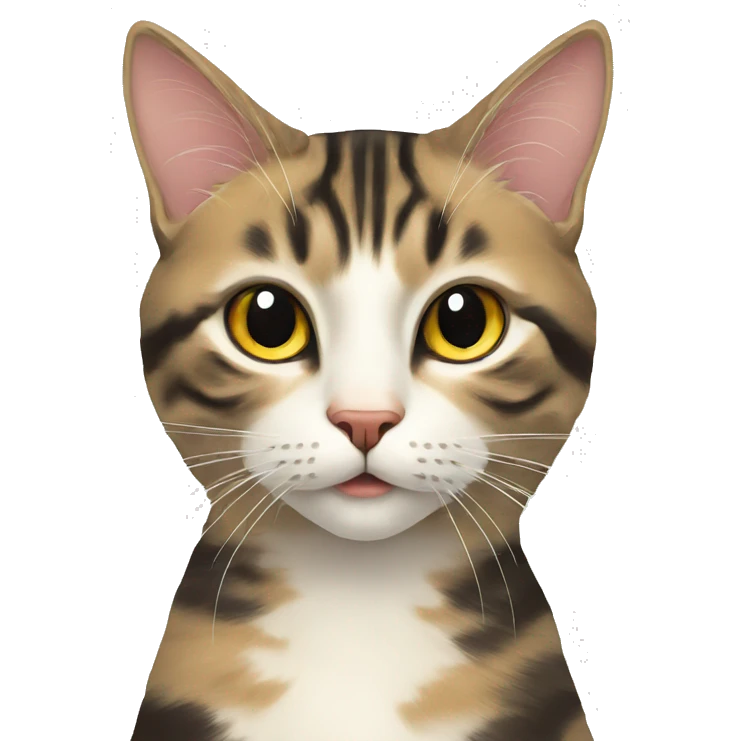 Abstract quirky funky cats illustrations  emoji