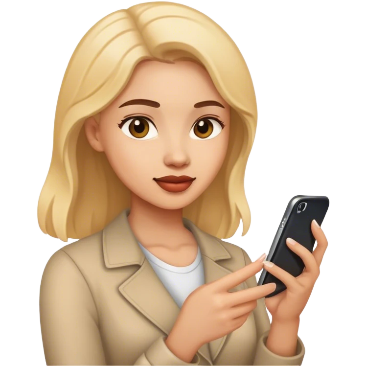 woman with phone in her hand emoji