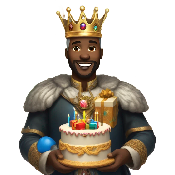 Happy birthday black king emoji