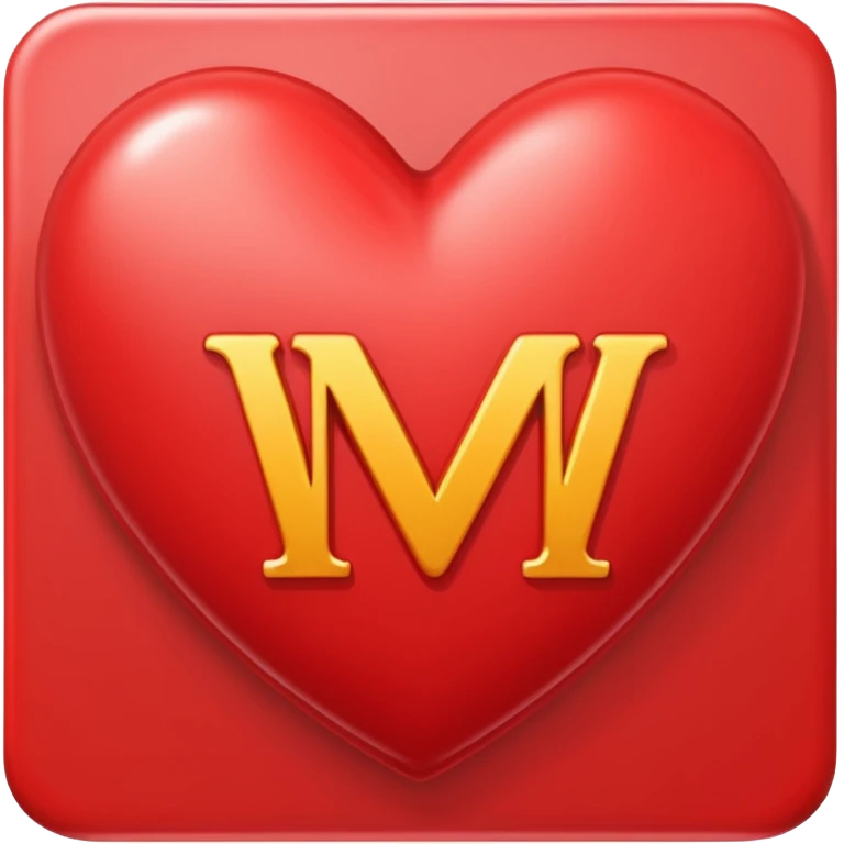 the letters M + V, in a heart  emoji