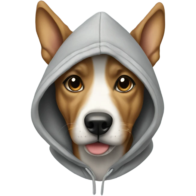Dog with a hoodie emoji