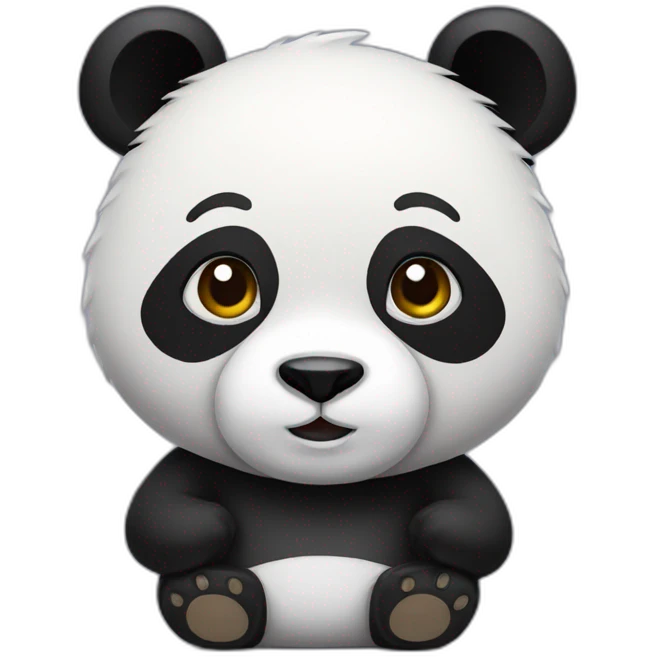 Panda en costume emoji