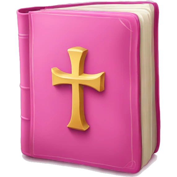 Pink bible emoji