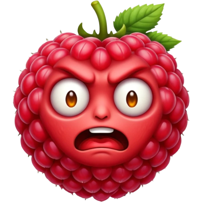 angry raspberry emoji