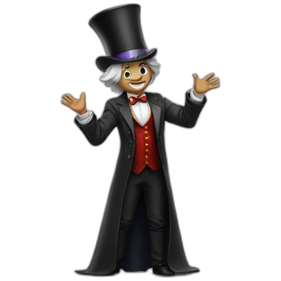 A magician bows to the audience emoji