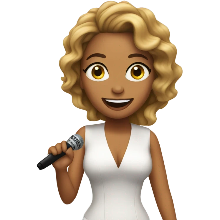 Beyoncé singing  emoji