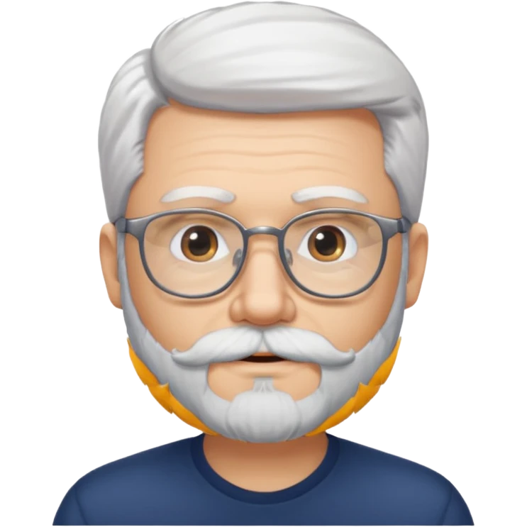 white-haired man with a beard emoji