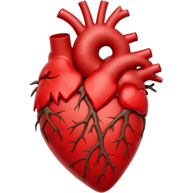 anatomical heart wrapped in a thorn branch emoji