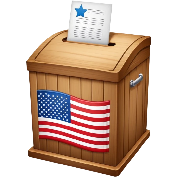 voting ballot box with American flag emoji
