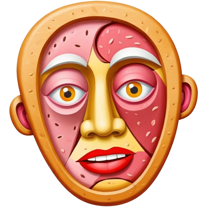 picasso abstract art SPAM MEAT face painting emoji