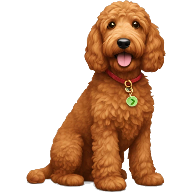 Red golden doodle emoji