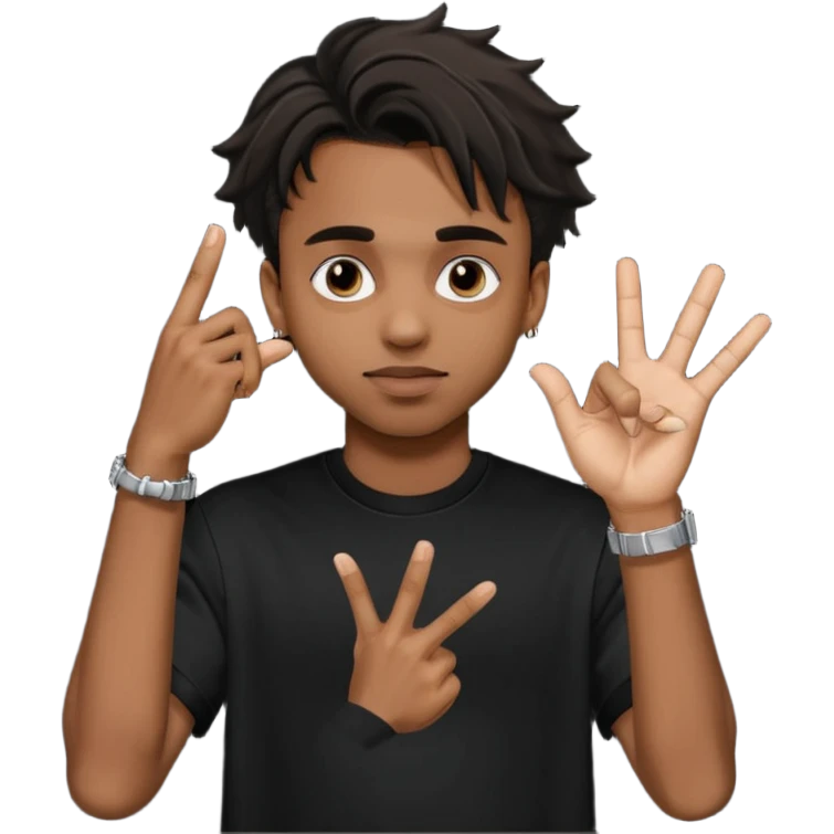 Playboi Carti YVL hand sign emoji