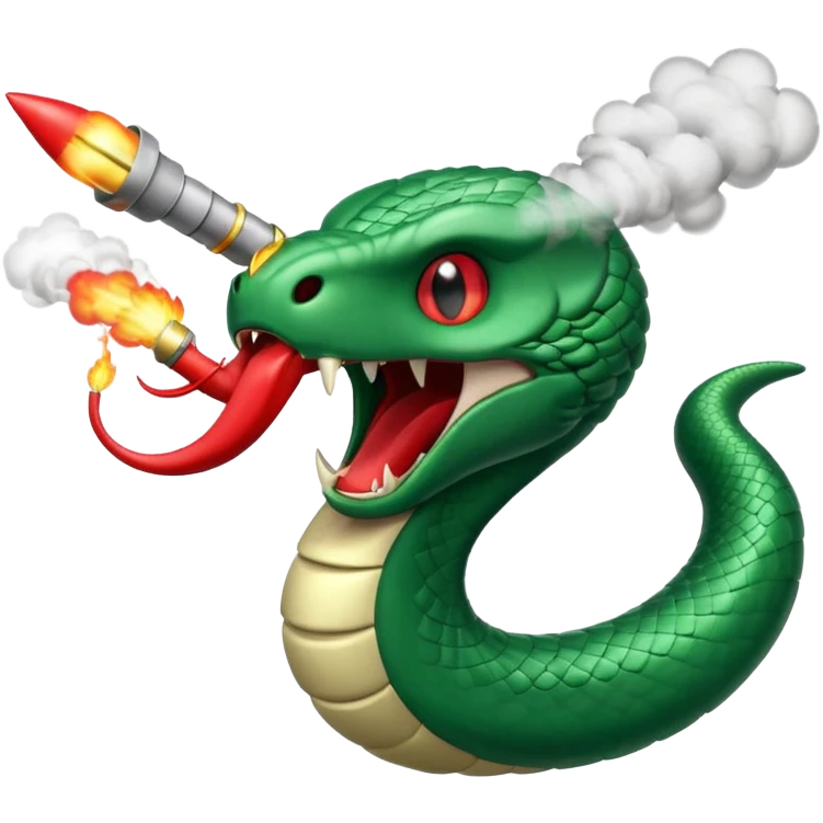 Cobra firing missiles out of its mouth emoji