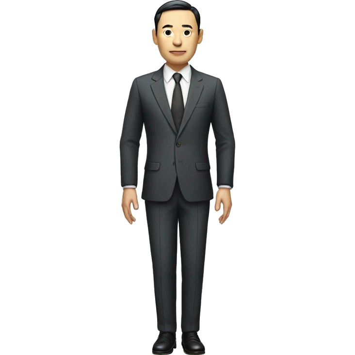 rich chinese man with narrow eyes full length in suit emoji