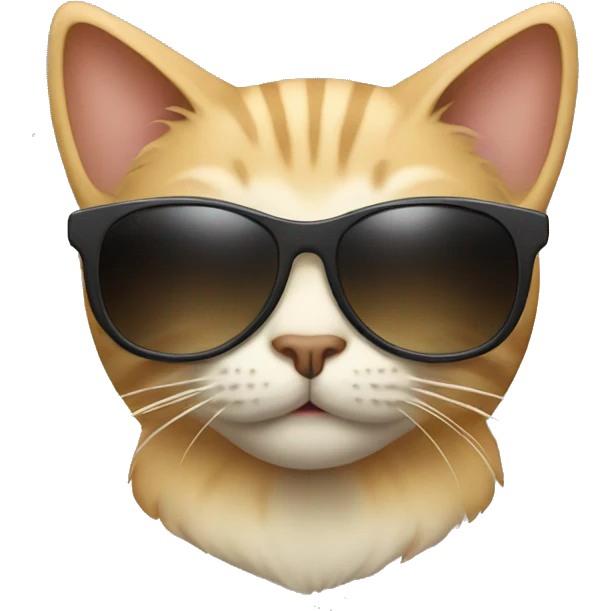 Cat with sunglasses emoji