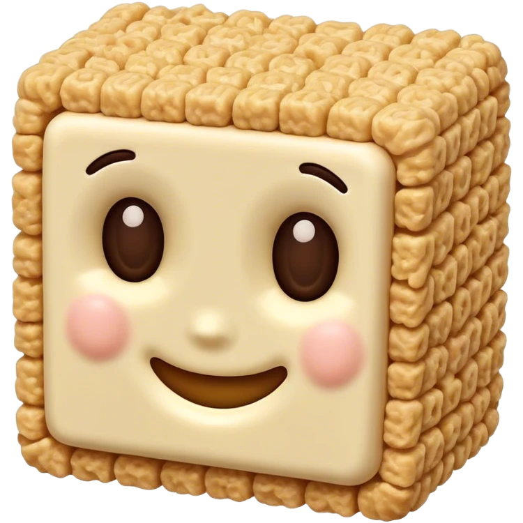 Rice krispie treat without face emoji