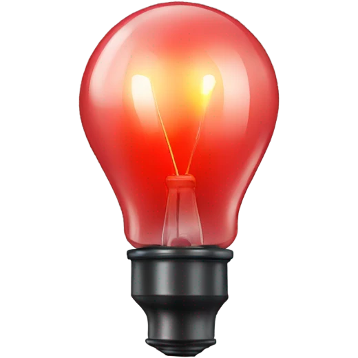 red light bulb emoji