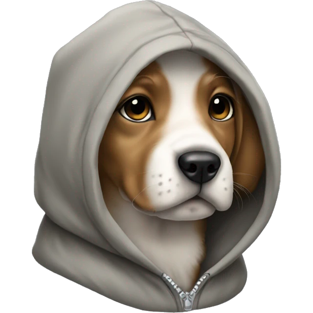 Puppy Whearing a hoddie emoji