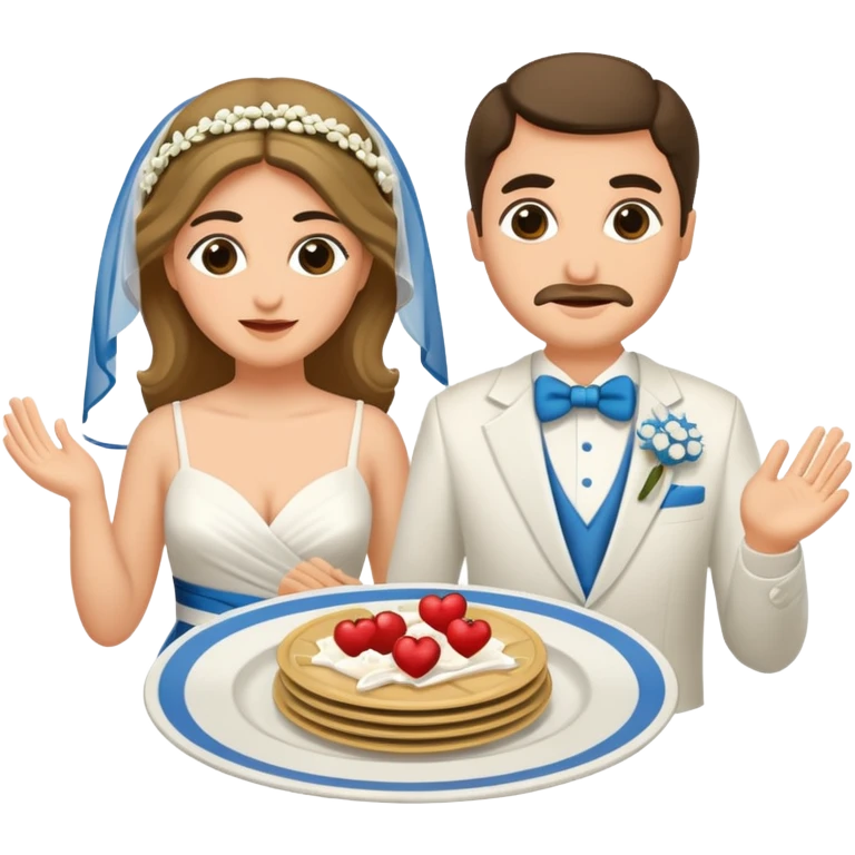 greek wedding breaking plates emoji