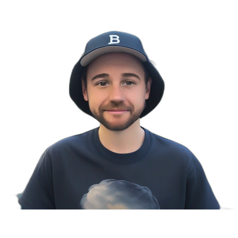 cool guy in baseball cap emoji