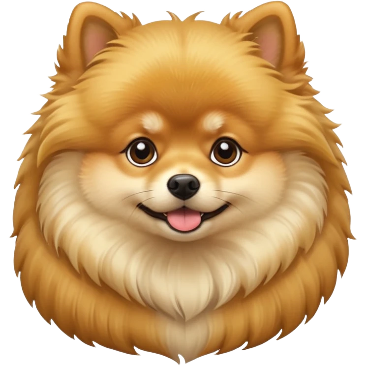 Pomeranian small golden emoji