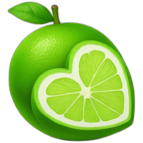 Lime heart emoji