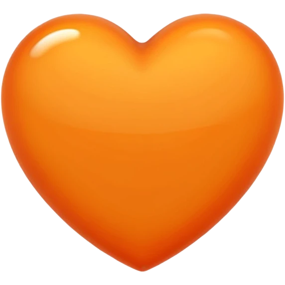 orange heart, slightly glossy emoji