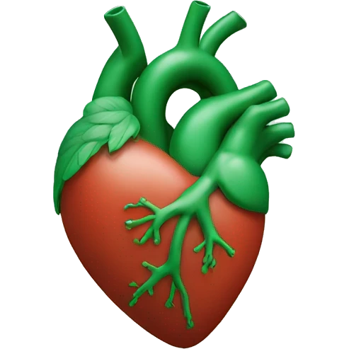 Green anatomic heart emoji
