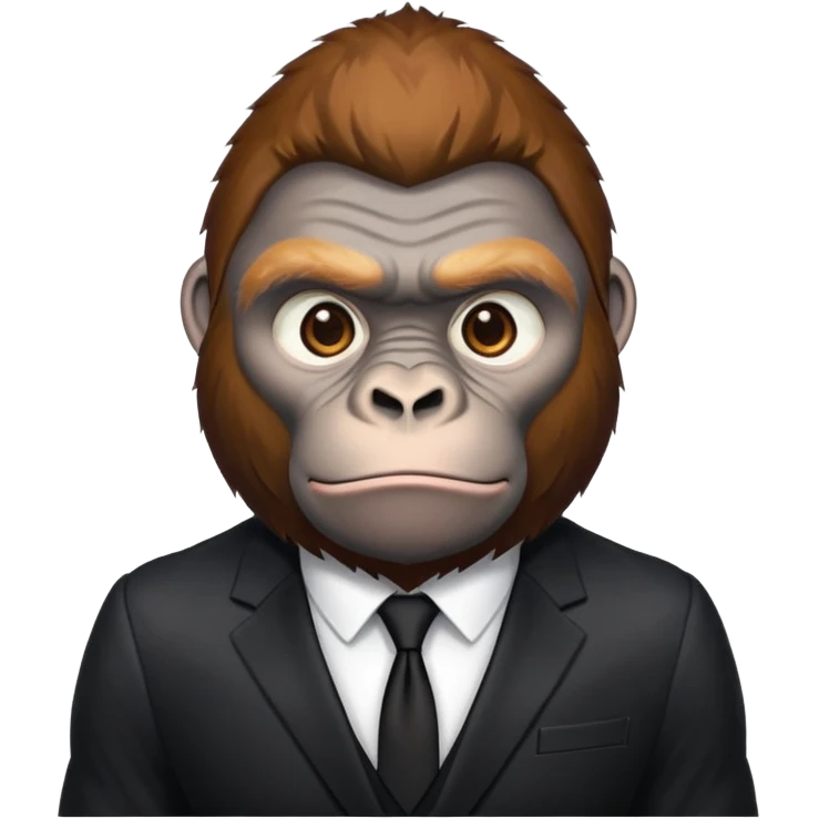 Gorilla wearing black suit  emoji