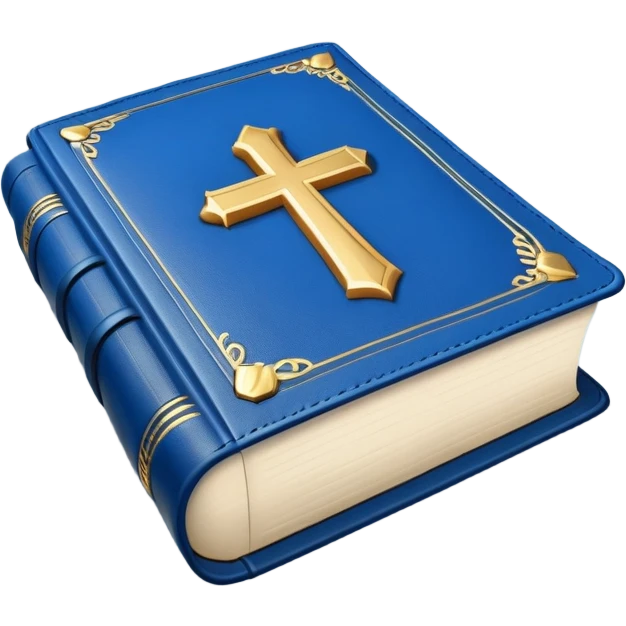 Blue bible realistic emoji