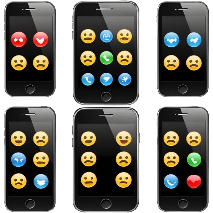 mobile phone emoji, communication theme emoji