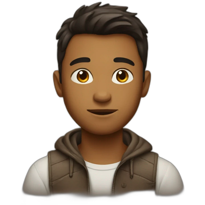 Garçon brun emoji