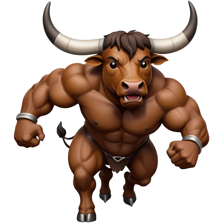 Cinematic Realistic depiction of a powerful Spanish charging bull, rendered with dynamic muscle definition and detailed, textured hide, set against a dramatic backdrop with intense, action-packed lighting emoji