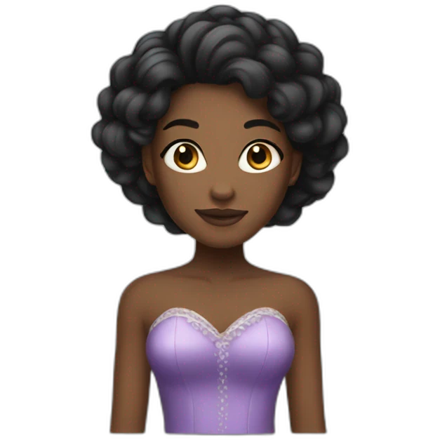 Black women with long hair princess emoji