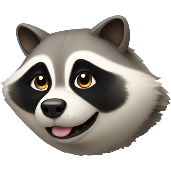 fat dog raccoon emoji