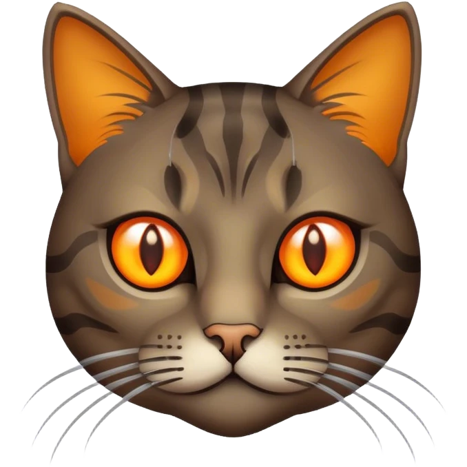 dark tabby cat  emoji