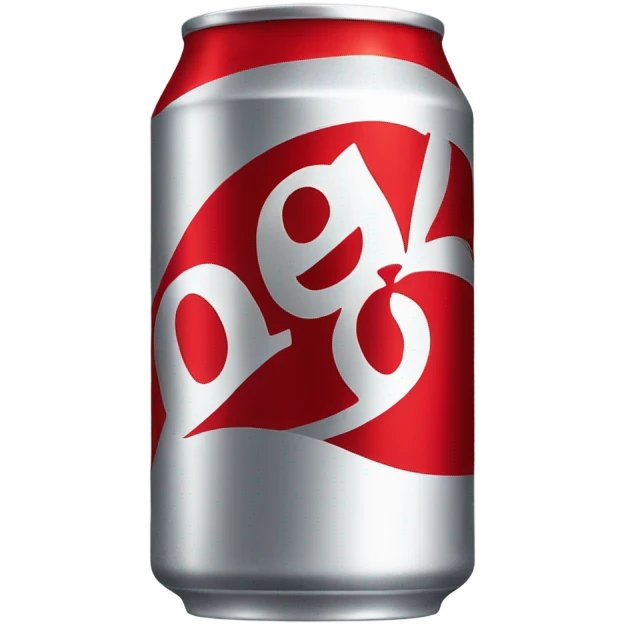 Silver and red Diet Coke can emoji
