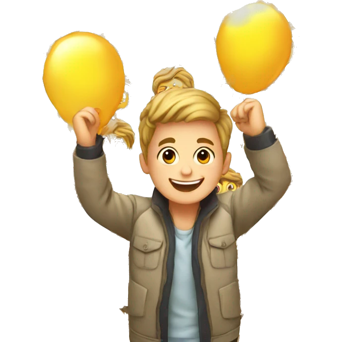 Birthday boy very happy and clipping hands emoji