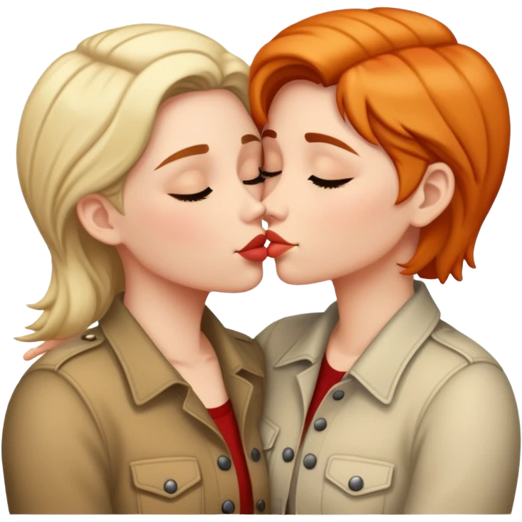 Lesbian couple kiss  emoji