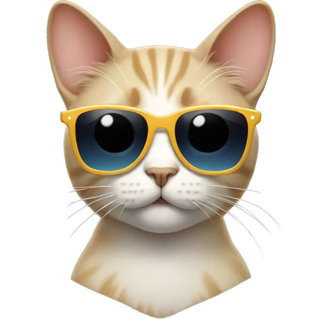Cat with sunglasses emoji
